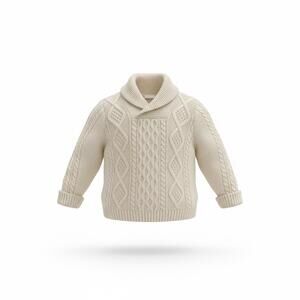 Baby GAP Cream Cable Knit Sweater Shawl Collar Size 3 Years